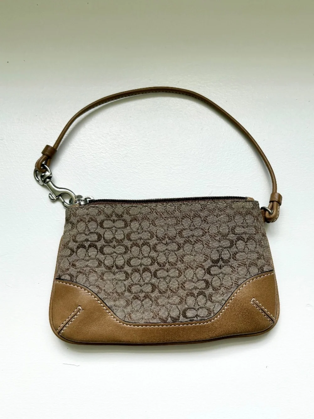 COACH Vintage Signature Monogram Soho Mini Wristlet - Y2K 2000s